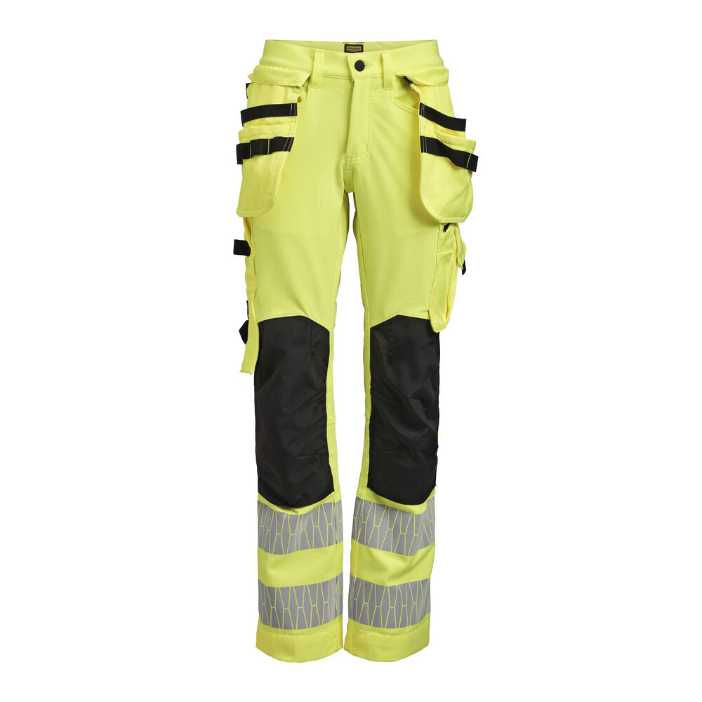 Jobman 2271 Hi-vis women trousers hp - Geel/zwart
