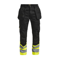 Jobman 2277 Hi-vis trousers hp navy/geel - Zwart/geel