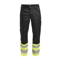 Jobman 2314 Hi-vis service trousers navy/geel - Zwart/geel