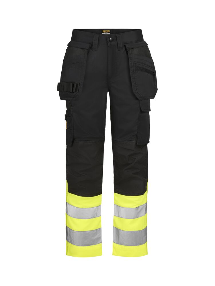 Jobman 2514 Hi-Vis Trousers HP - Zwart/geel