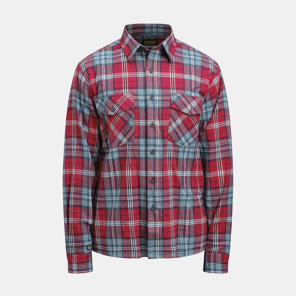 Jobman 5138 Flannel shirt - Rood/blauw