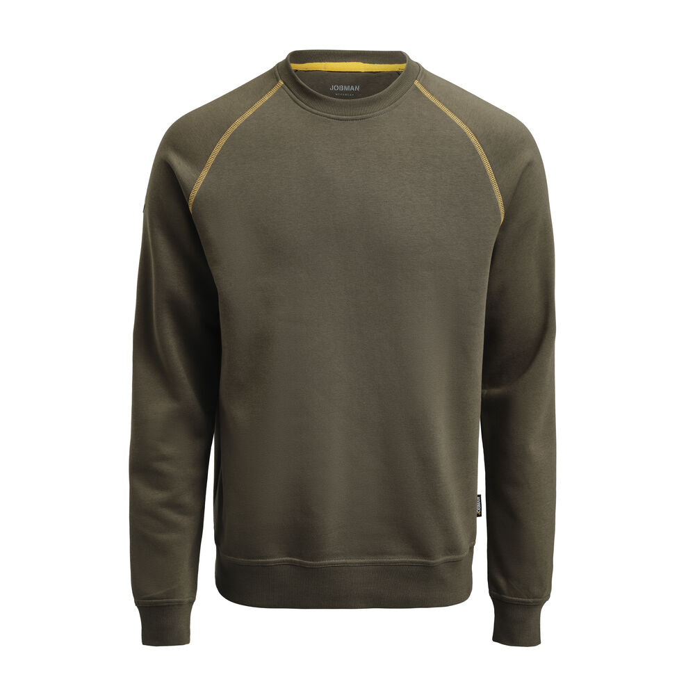 Jobman 5140 Roundneck sweatshirt - Olijfgroen