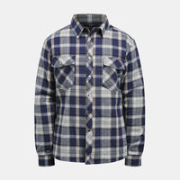 Jobman 5157 Flannel shirt lined - Navy/grijs