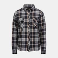 Jobman 5157 Flannel shirt lined - Grijs/oranje