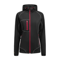 Jobman 5177 Women's hoodie - Zwart/rood