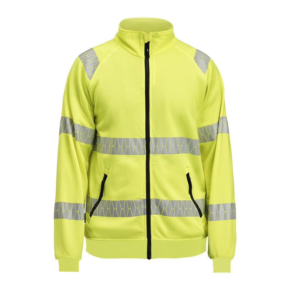 Jobman 5325 Sweatshirt Hi-Vis Full Zipp hi-vis - Geel