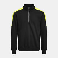 Jobman 5401 Halfzip sweatshirt - Zwart/geel