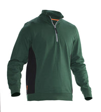 Jobman 5401 Halfzip sweatshirt - Bosgroen/zwart