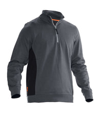 Jobman 5401 Halfzip sweatshirt - Donkergrijs/zwart