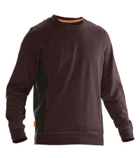 Jobman 5402 Roundneck sweatshirt - Bruin/zwart