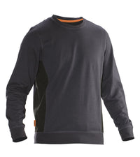 Jobman 5402 Roundneck sweatshirt - Donkergrijs/zwart