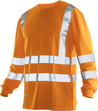 Jobman 5593 Hi-vis long sleeve t-shirt - Oranje/oranje
