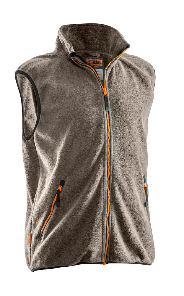 Jobman 7501 Fleece vest - Khaki
