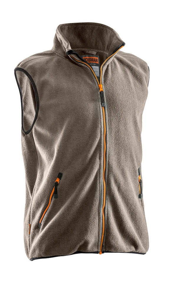 Jobman 7501 Fleece vest - Khaki