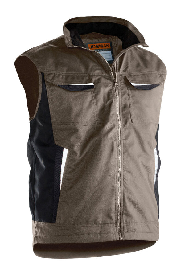 Jobman 7517 Service vest lined - Khaki