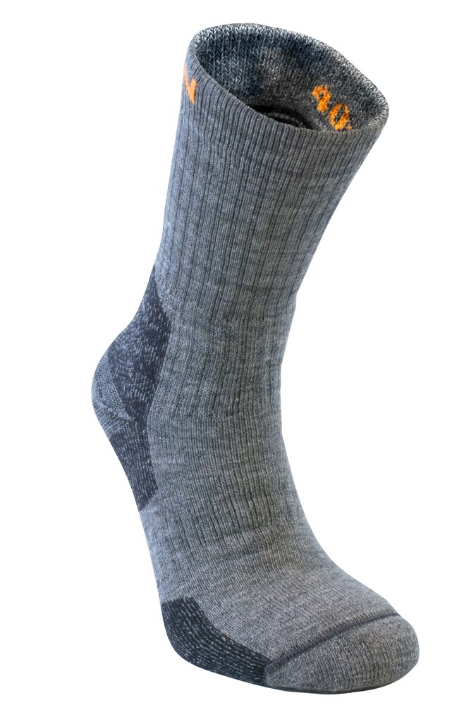 Jobman 9598 Merino sock heavy - Donker grijs/zwart