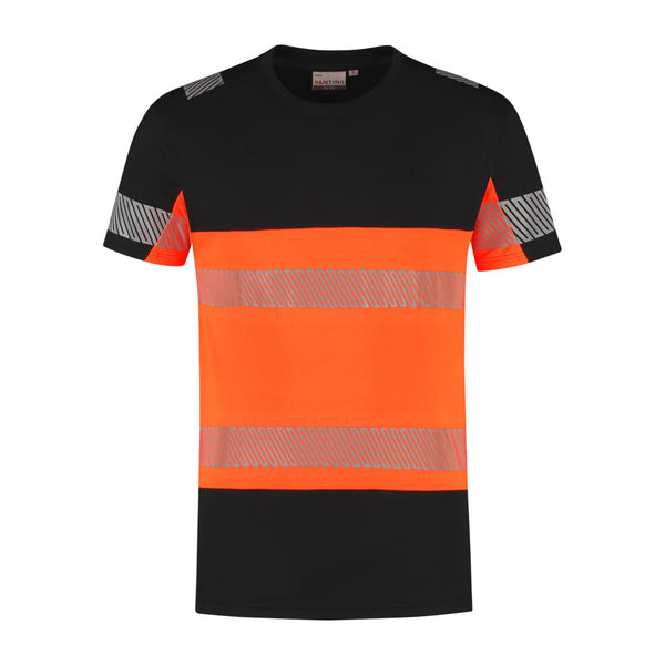 Santino T-shirt Haris - Black / Fluor Orange