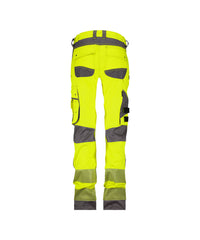 Aruba Women 201081 stretch hogezichtbaarheidsbroek met kniezakken voor dames - Fluogeel/Cementgrijs