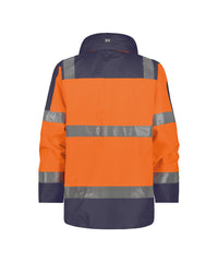 Atlantis 300346 hogezichtbaarheidsparka - Fluo-oranje/Marineblauw