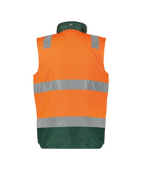 Bilbao 350100 hogezichtbaarheidsbodywarmer - Fluo-oranje/Flessengroen