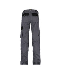 Boston Women 200669 tweekleurige werkbroek met kniezakken voor dames - cementgrijs-zwart