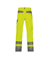 Buffalo 200431 hogezichtbaarheidsbroek met kniezakken (PESCO74) - Fluogeel/Cementgrijs