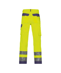 Buffalo 200431 hogezichtbaarheidsbroek met kniezakken (PESCO70) - Fluogeel/Marineblauw