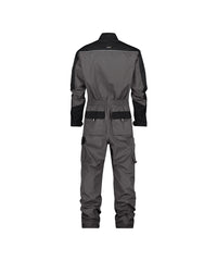 Cannes 100286 tweekleurige overall met kniezakken - Cementgrijs/Zwart