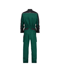 Cannes 100286 tweekleurige overall met kniezakken - Flessengroen/Zwart