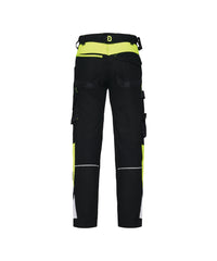 Canton 201126 werkbroek met stretch en kniezakken (PESCO41) - Zwart/Fluogeel
