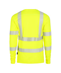 Carterville 710037 hogezichtbaarheids-uv-T-shirt met lange mouwen (PES06) - Fluogeel