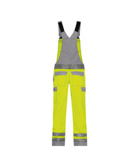 Colombia 400141 multinorm hogezichtbaarheidsbretelbroek met kniezakken - Fluogeel/Grafietgrijs