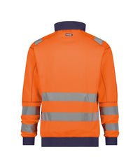 Denver 300376 hogezichtbaarheidssweater - Fluo-oranje/Marineblauw