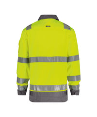 Dusseldorf 300184 hogezichtbaarheidsvest (PESCO74) - Fluogeel/Cementgrijs