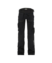 Dynax Women 201001 werkbroek met stretch en kniezakken voor dames - d-fx-zwart-zwart
