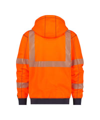 Evans 300380 hogezichtbaarheidshoodie  - Fluo-oranje/Marineblauw