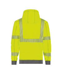 Evans 300380 hogezichtbaarheidshoodie  - Fluogeel/Cementgrijs