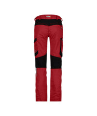 Helix Women 200998 werkbroek met stretch voor dames - rood-0683-zwart