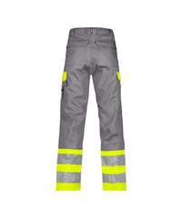 Lenox 200818 multinorm hogezichtbaarheidsbroek met kniezakken - Grafietgrijs/Fluogeel