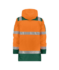 Limasol 500132 hogezichtbaarheidswinterparka - Fluo-oranje/Flessengroen