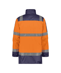 Limasol 500132 hogezichtbaarheidswinterparka - Fluo-oranje/Marineblauw