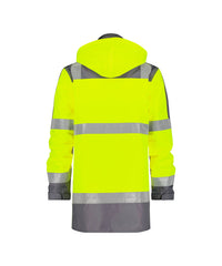 Limasol 500132 hogezichtbaarheidswinterparka - Fluogeel/Cementgrijs
