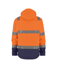 Malaga 300329 hogezichtbaarheidssoftshelljas - Fluo-oranje/Marineblauw