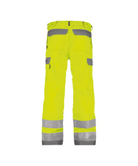 Manchester 200819 multinorm hogezichtbaarheidsbroek met kniezakken - Fluogeel/Grafietgrijs