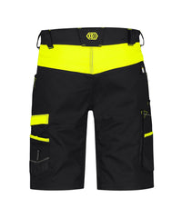 Manilla 250108 werkshort met stretch (PESCO41) - Zwart/Fluogeel