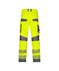 Odessa 200984 zomer hogezichtbaarheidsbroek met kniezakken - Fluogeel/Cementgrijs