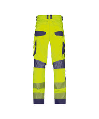 Odessa 200984 zomer hogezichtbaarheidsbroek met kniezakken - Fluogeel/Marineblauw