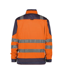 Orlando 300367 hogezichtbaarheidsvest - Fluo-oranje/Marineblauw
