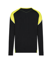 Tacoma 710099 t-shirt met lange mouwen - Zwart/Fluogeel