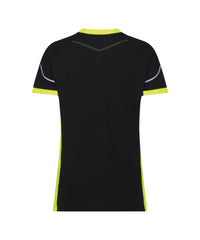 Tampico Women 710070 t-shirt voor dames - Zwart/Fluogeel